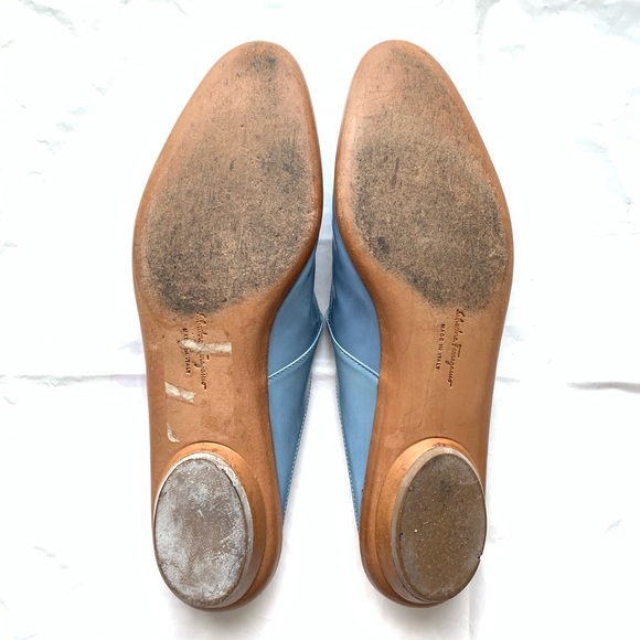 Ferragamo leather ballerina flats mules - Picture 2 of 8